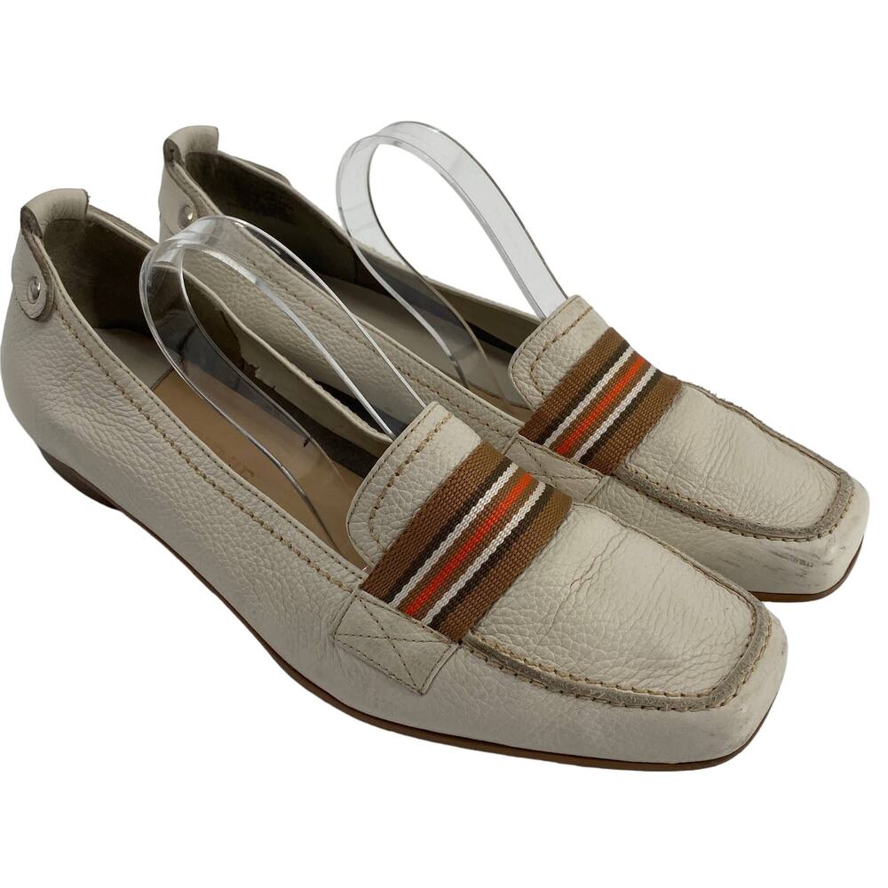 Connie Womens 9.5 M CLEARWATER gray Leather Slip-On Work Loafer Shoes
